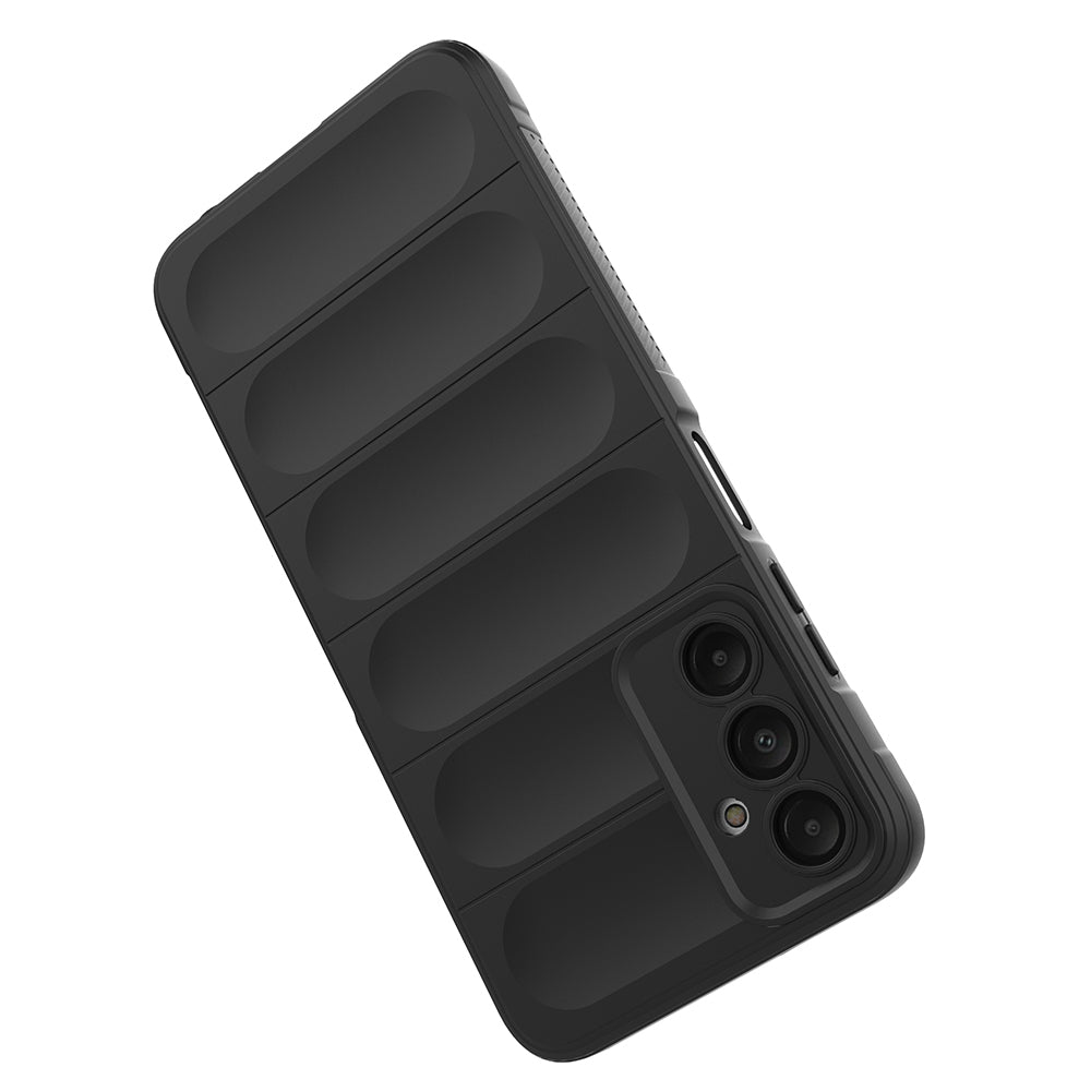 Galaxy A16 Case Flexible TPU Hollow Back Surface Design Zore Ethnic Silicone Cover Navy Blue