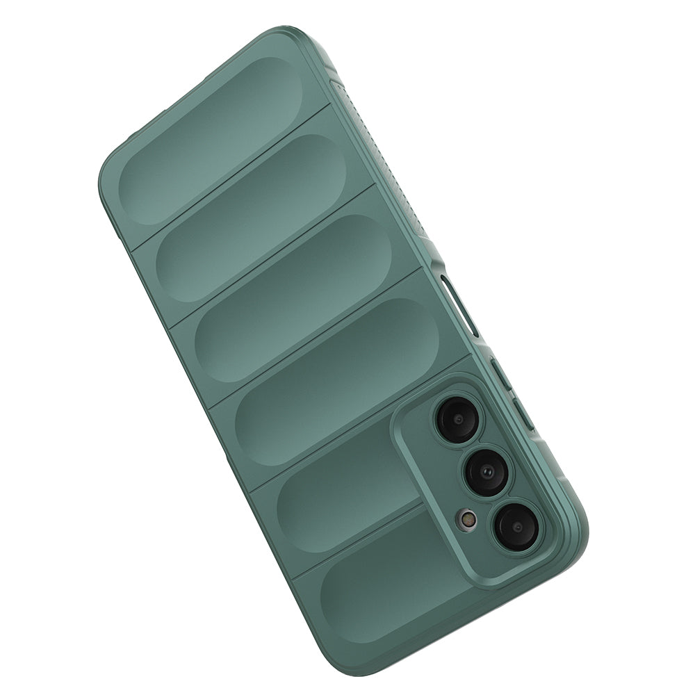 Galaxy A16 Case Flexible TPU Hollow Back Surface Design Zore Ethnic Silicone Cover Navy Blue