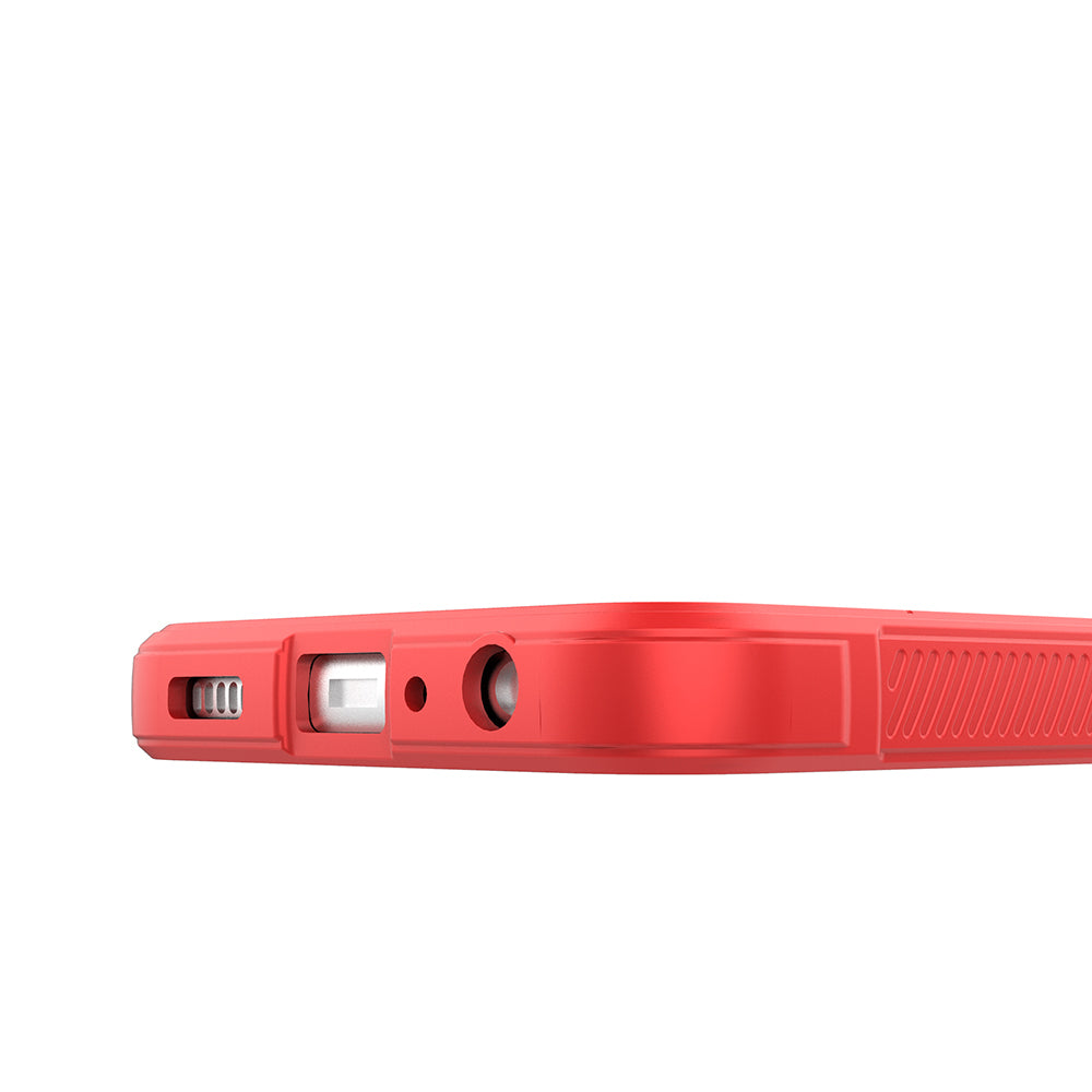 Galaxy A16 Case Flexible TPU Hollow Back Surface Design Zore Ethnic Silicone Cover Red