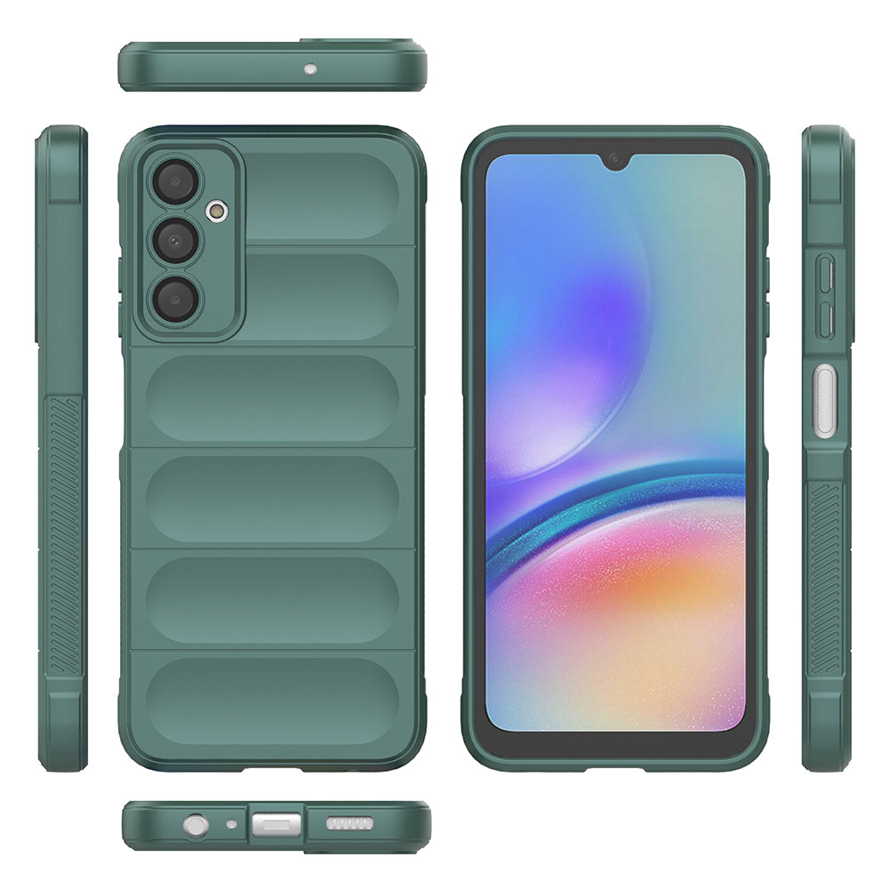 Galaxy A16 Case Flexible TPU Hollow Back Surface Design Zore Ethnic Silicone Cover Navy Blue