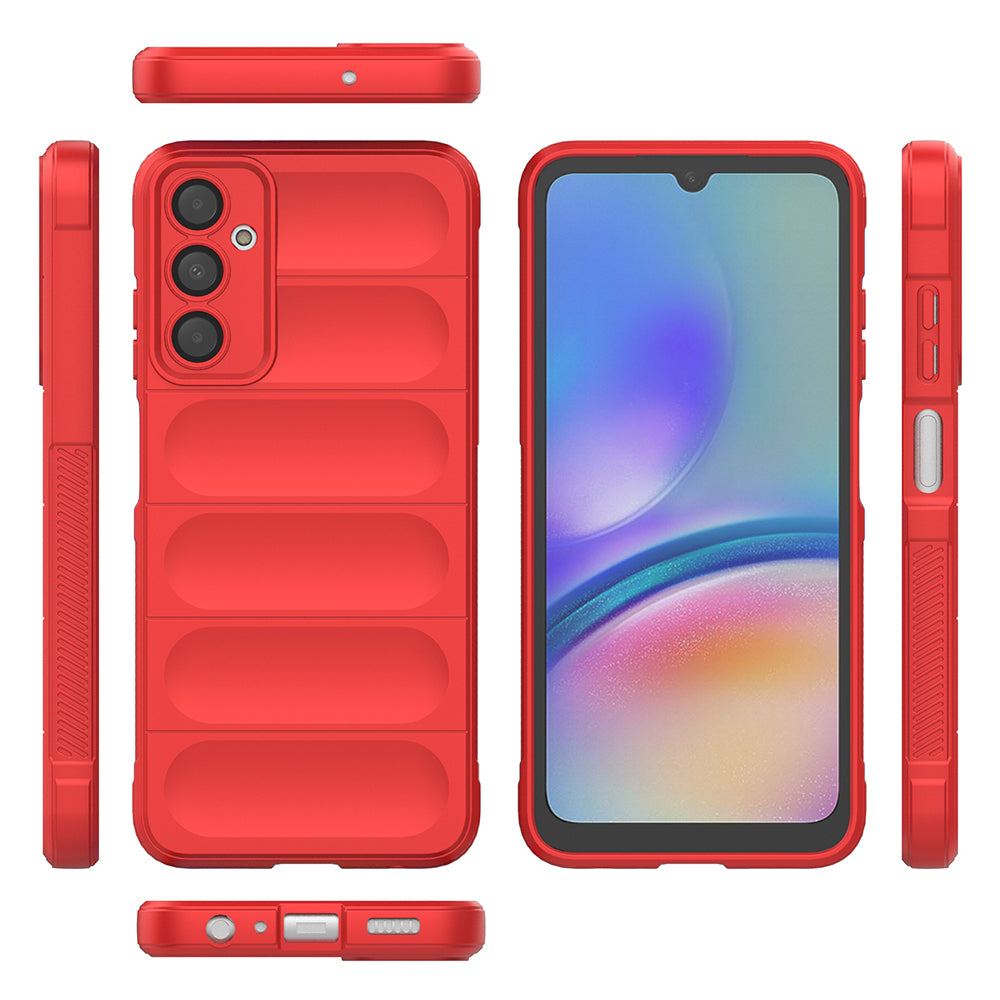Galaxy A16 Case Flexible TPU Hollow Back Surface Design Zore Ethnic Silicone Cover Red