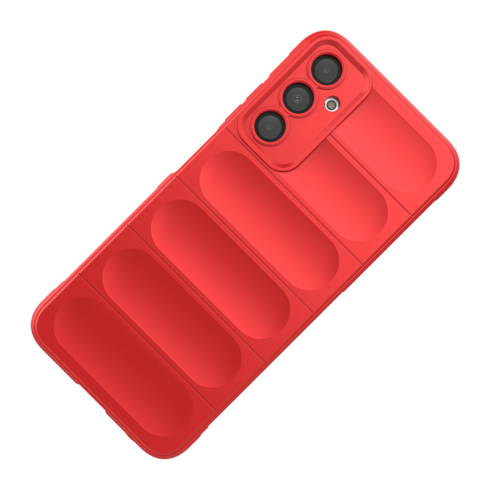 Galaxy A16 Case Flexible TPU Hollow Back Surface Design Zore Ethnic Silicone Cover Red