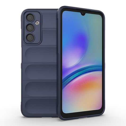 Galaxy A16 Case Flexible TPU Hollow Back Surface Design Zore Ethnic Silicone Cover Navy Blue