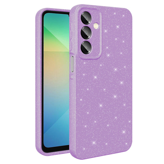 Galaxy A16 Case Camera Protection Glitter Luxury Zore Cotton Cover Lilac 