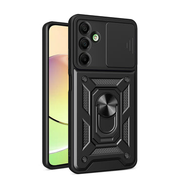 Galaxy A16 Case Magnetic Stand Camera Protection Zore Sliding Vega Cover Black
