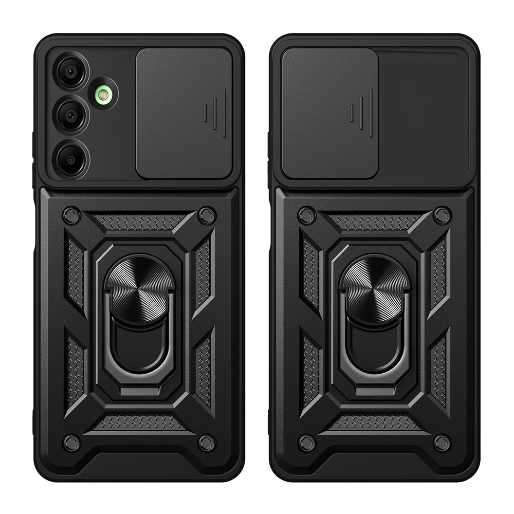Galaxy A16 Case Magnetic Stand Camera Protection Zore Sliding Vega Cover Black