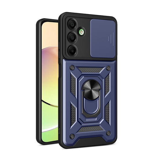 Galaxy A16 Case Magnetic Stand Camera Protection Zore Sliding Vega Cover Blue