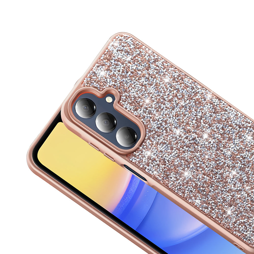 Galaxy A16 Case Shiny Stone Design Zore Diamond Cover Gold