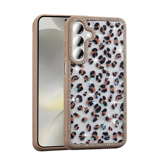 Galaxy A16 Case Stone and Glitter Design Zore Azra Cover Gold 
