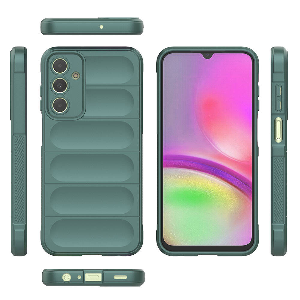 Galaxy A25 Case Flexible TPU Hollow Back Surface Design Zore Ethnic Silicone Cover Black