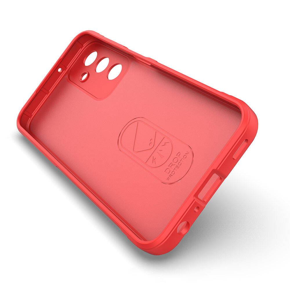 Galaxy A25 Case Flexible TPU Hollow Back Surface Design Zore Ethnic Silicone Cover Red