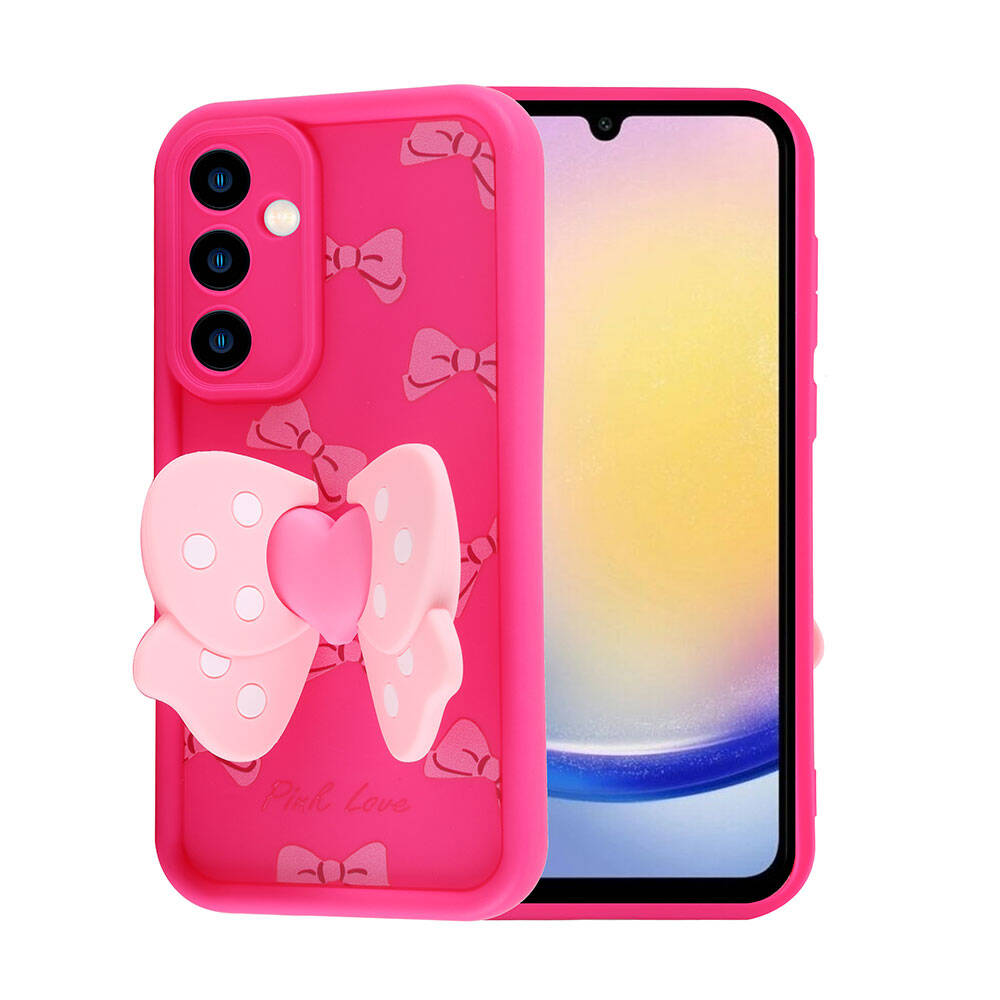 Galaxy A25 Case Camera Protection Figure Design Zore Cover Dark Brown