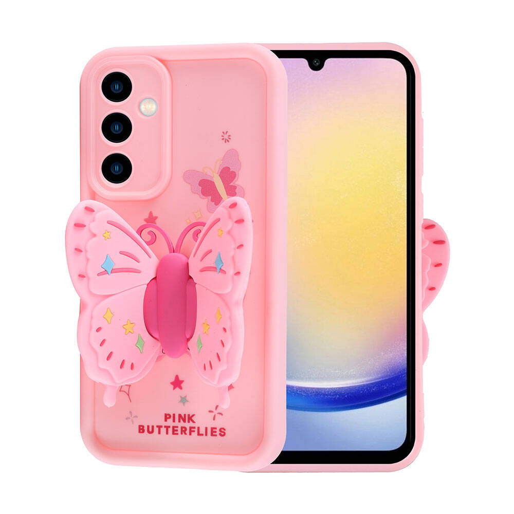 Galaxy A25 Case Camera Protection Figure Design Zore Cover Dark Brown