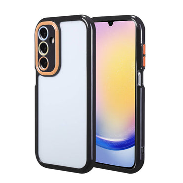 Galaxy A25 Case Camera Protection Colorful Edge and Frame Design Zore Vitamin Cover Plum 