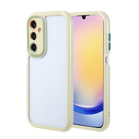 Galaxy A25 Case Camera Protection Colorful Edge and Frame Design Zore Vitamin Cover Green 