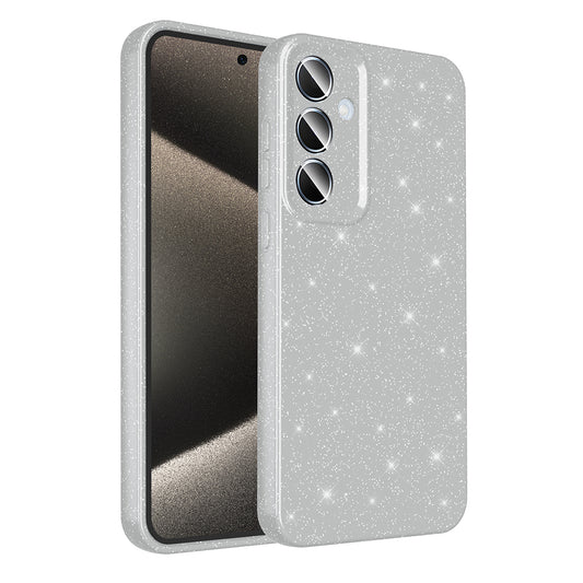 Galaxy A25 Case Camera Protection Glitter Luxury Zore Cotton Cover White 
