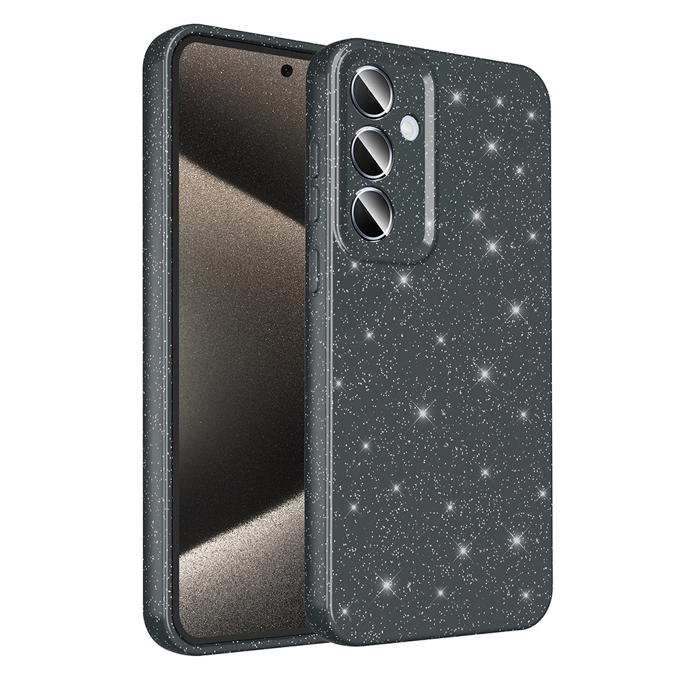 Galaxy A25 Case Camera Protection Glitter Luxury Zore Cotton Cover Gray 