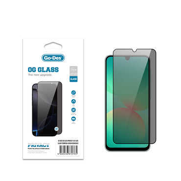 Galaxy A26 Go Des OG Glass Privacy Antistatic Tempered Glass Screen Protector Black 