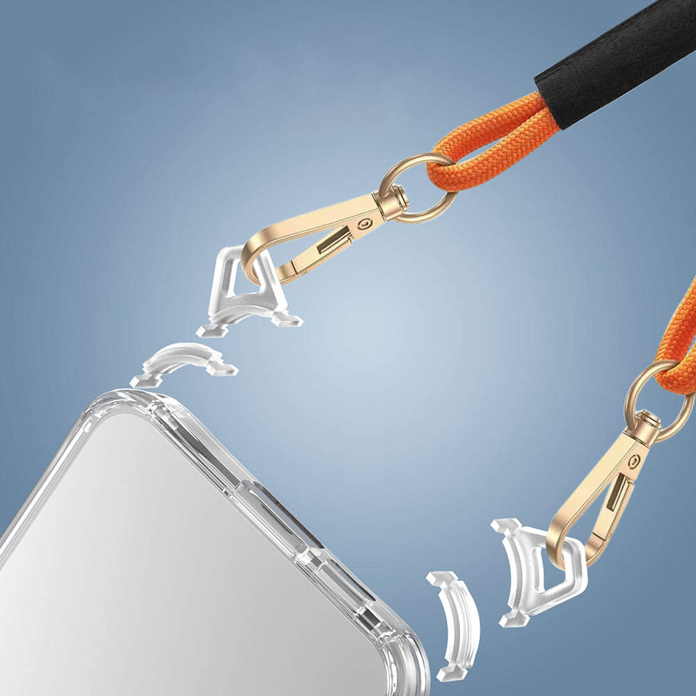 Galaxy A26 Case Airbag Detachable Strap Zore Snap Silicone Cover Transparent 