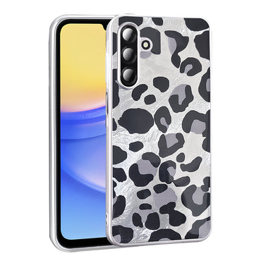 Galaxy A26 Case Patterned Zore Mep Cover Gray Leopard