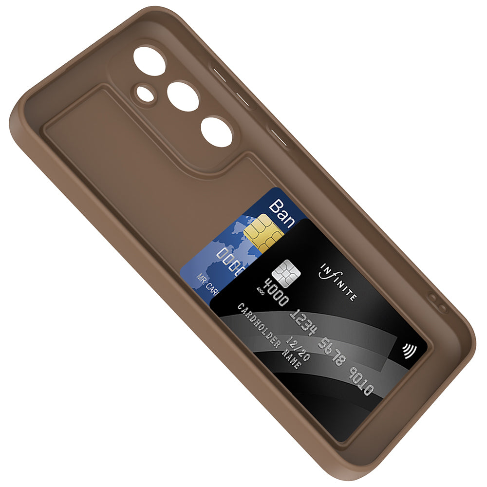 Galaxy A26 Case Camera Protection Card Holder Zore Vitra Cover Brown