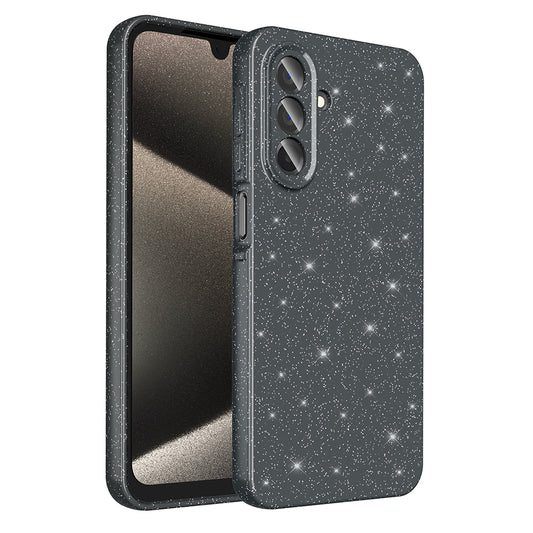Galaxy A26 Case Camera Protection Glitter Luxury Zore Cotton Cover Black 