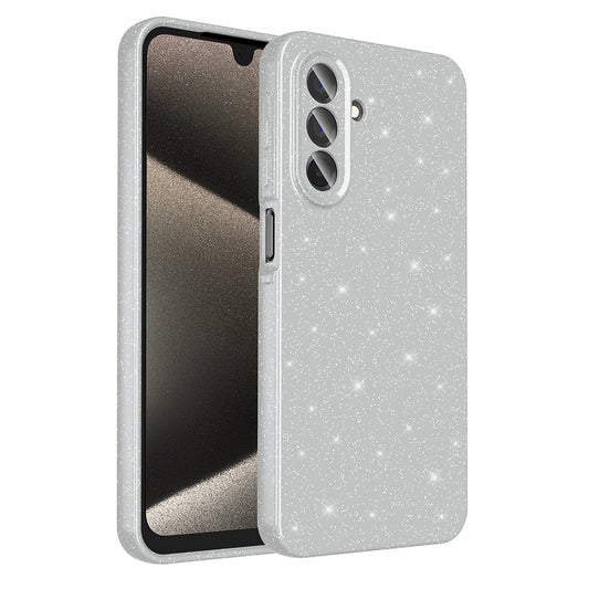 Galaxy A26 Case Camera Protection Glitter Luxury Zore Cotton Cover Silver 