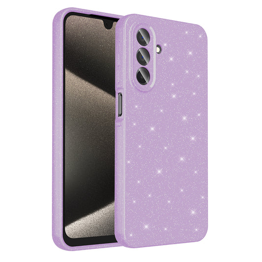 Galaxy A26 Case Camera Protection Glitter Luxury Zore Cotton Cover Lilac 