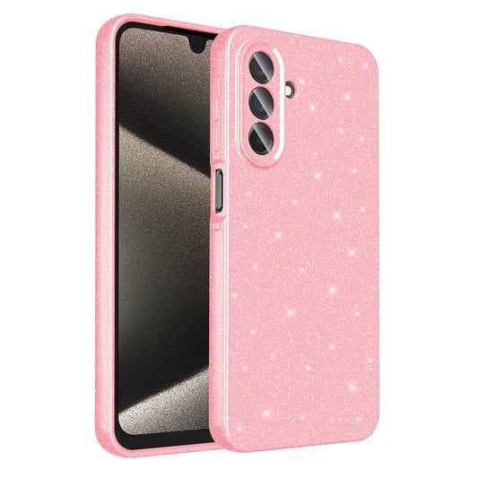 Galaxy A26 Case Camera Protection Glitter Luxury Zore Cotton Cover Light Pink 