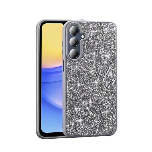 Galaxy A26 Kılıf Parlak Taşlı Tasarım Zore Pırlanta Kapak Gri