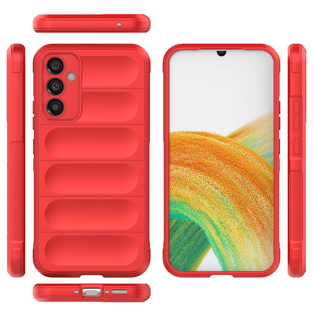 Galaxy A34 Case Flexible TPU Hollow Back Surface Design Zore Ethnic Silicone Cover Black