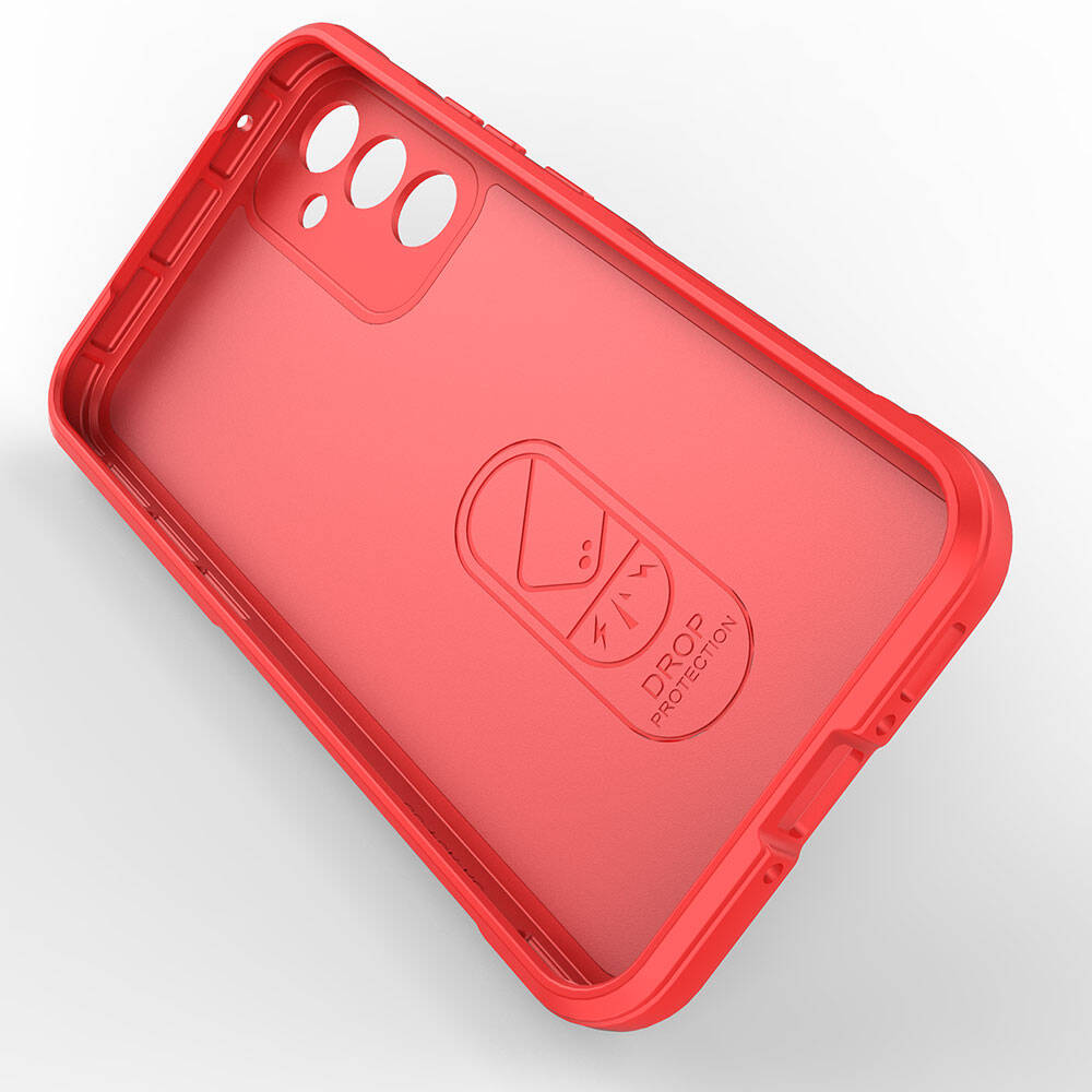 Galaxy A34 Case Flexible TPU Hollow Back Surface Design Zore Ethnic Silicone Cover Red