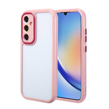 Galaxy A34 Case Camera Protection Colorful Edge and Frame Design Zore Vitamin Cover Plum 