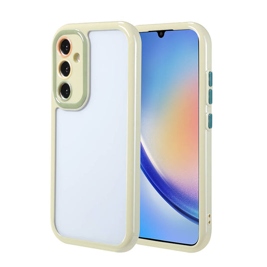 Galaxy A34 Case Camera Protection Colorful Edge and Frame Design Zore Vitamin Cover Green 
