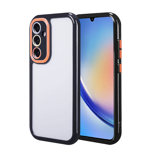 Galaxy A34 Case Camera Protection Colorful Edge and Frame Design Zore Vitamin Cover Black 