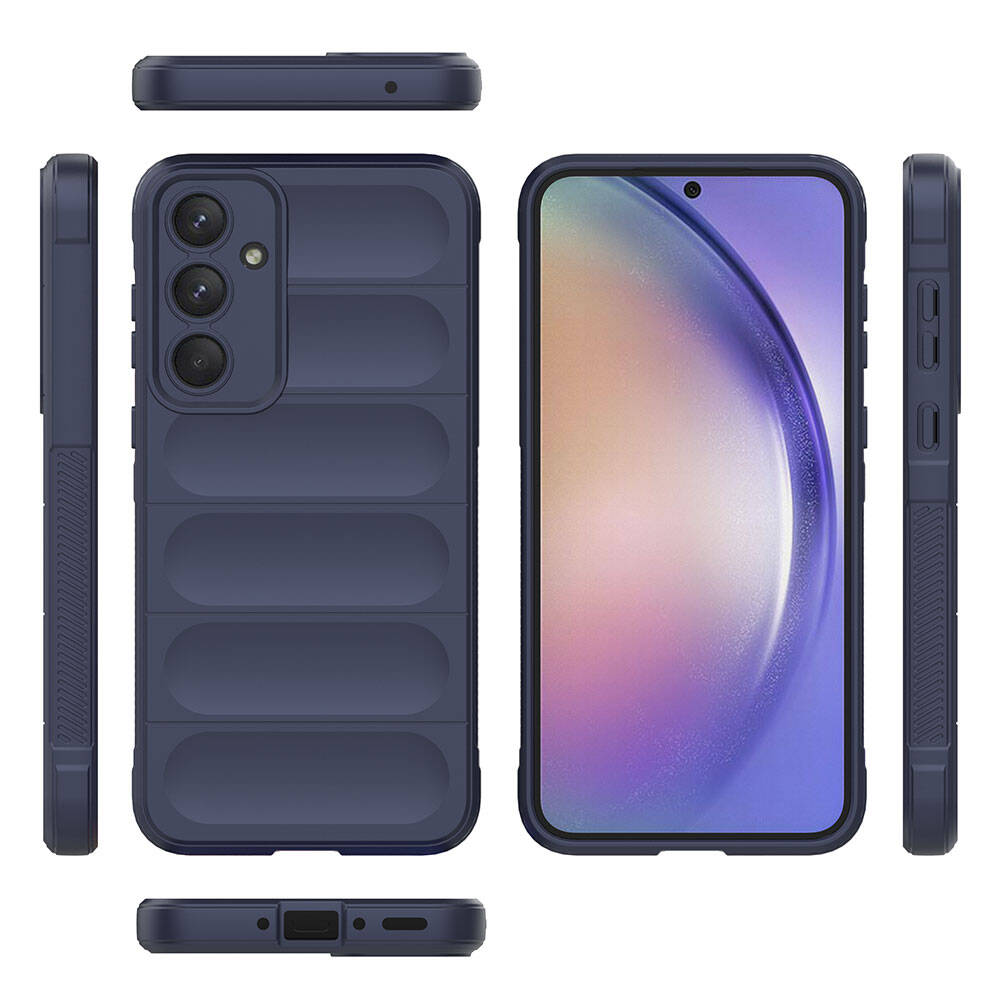 Galaxy A35 Case Flexible TPU Hollow Back Surface Design Zore Ethnic Silicone Cover Black
