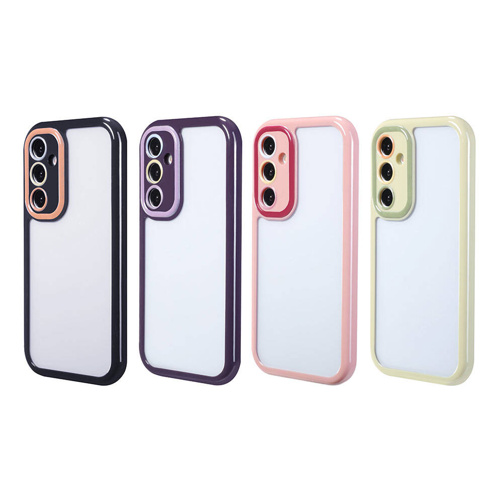 Galaxy A35 Case Camera Protection Colorful Edge and Frame Design Zore Vitamin Cover Black 