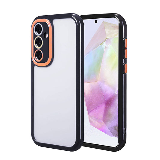Galaxy A35 Case Camera Protection Colorful Edge and Frame Design Zore Vitamin Cover Black 