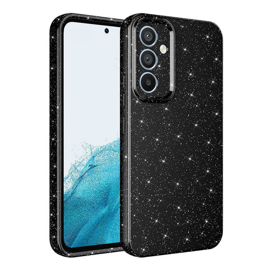 Galaxy A35 Case Camera Protection Glitter Luxury Zore Cotton Cover Black 