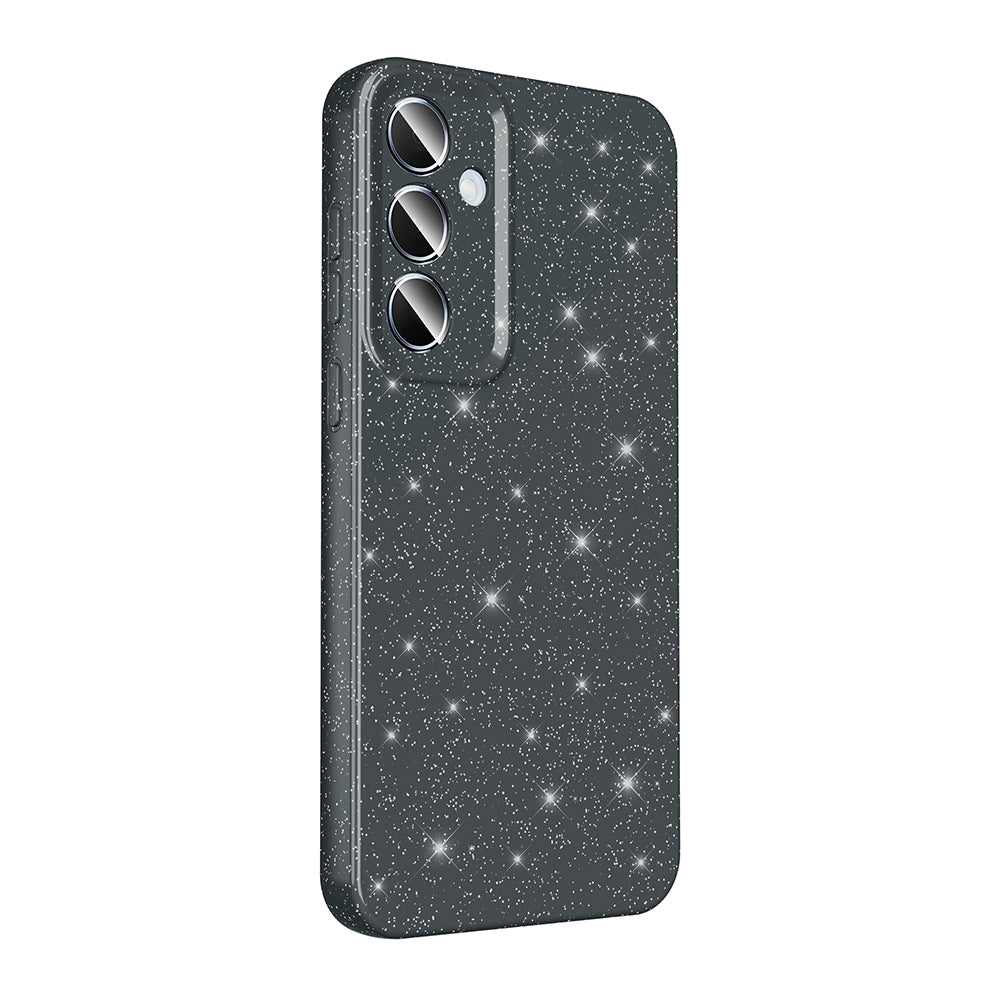 Galaxy A35 Case Camera Protection Glitter Luxury Zore Cotton Cover Silver 