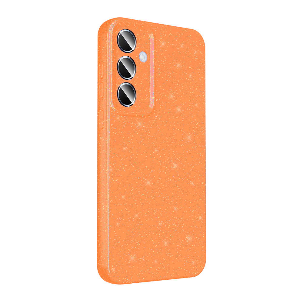 Galaxy A35 Case Camera Protection Glitter Luxury Zore Cotton Cover Silver 