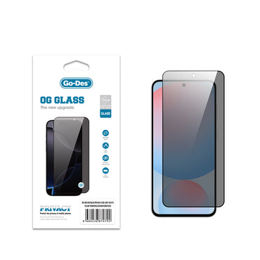 Galaxy A36 Go Des OG Glass Privacy Antistatic Tempered Glass Screen Protector Black 