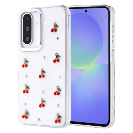 Galaxy A36 Case Airbag Design Glitter Transparent Zore Polar Cover Cherry 