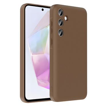 Galaxy A36 Case Camera Protection Card Holder Zore Vitra Cover Gray