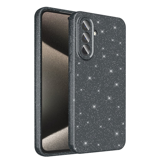 Galaxy A36 Case Camera Protection Glitter Luxury Zore Cotton Cover Black 