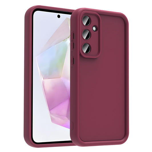 Galaxy A36 Case Camera Protection Zore Pineapple Cover Plum 