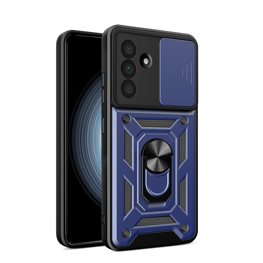 Galaxy A36 Case Magnetic Stand Camera Protection Zore Sliding Vega Cover Blue