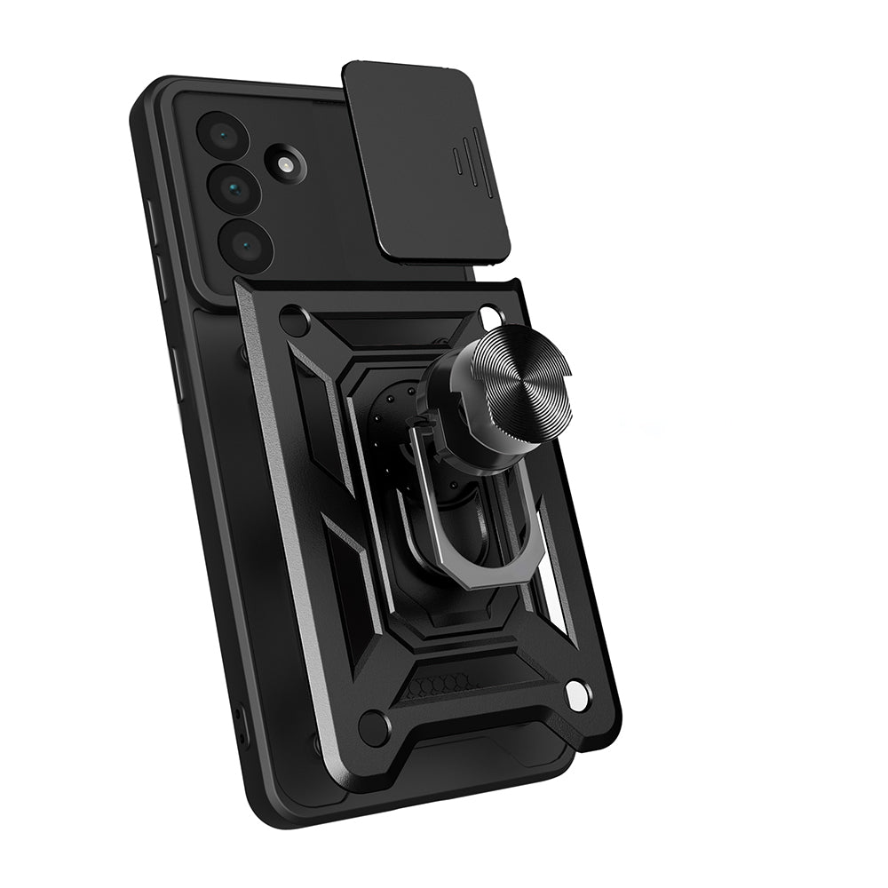 Galaxy A36 Case Magnetic Stand Camera Protection Zore Sliding Vega Cover Black