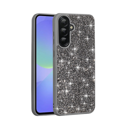 Galaxy A36 Case Shiny Stone Design Zore Diamond Cover Gray