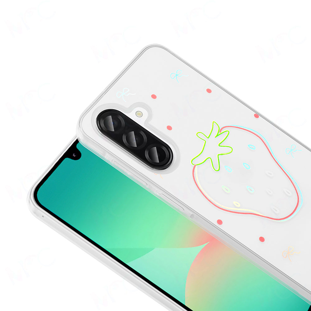 Galaxy A36 Case Transparent Figured Zore Folk Hard Cover Cute Dog 